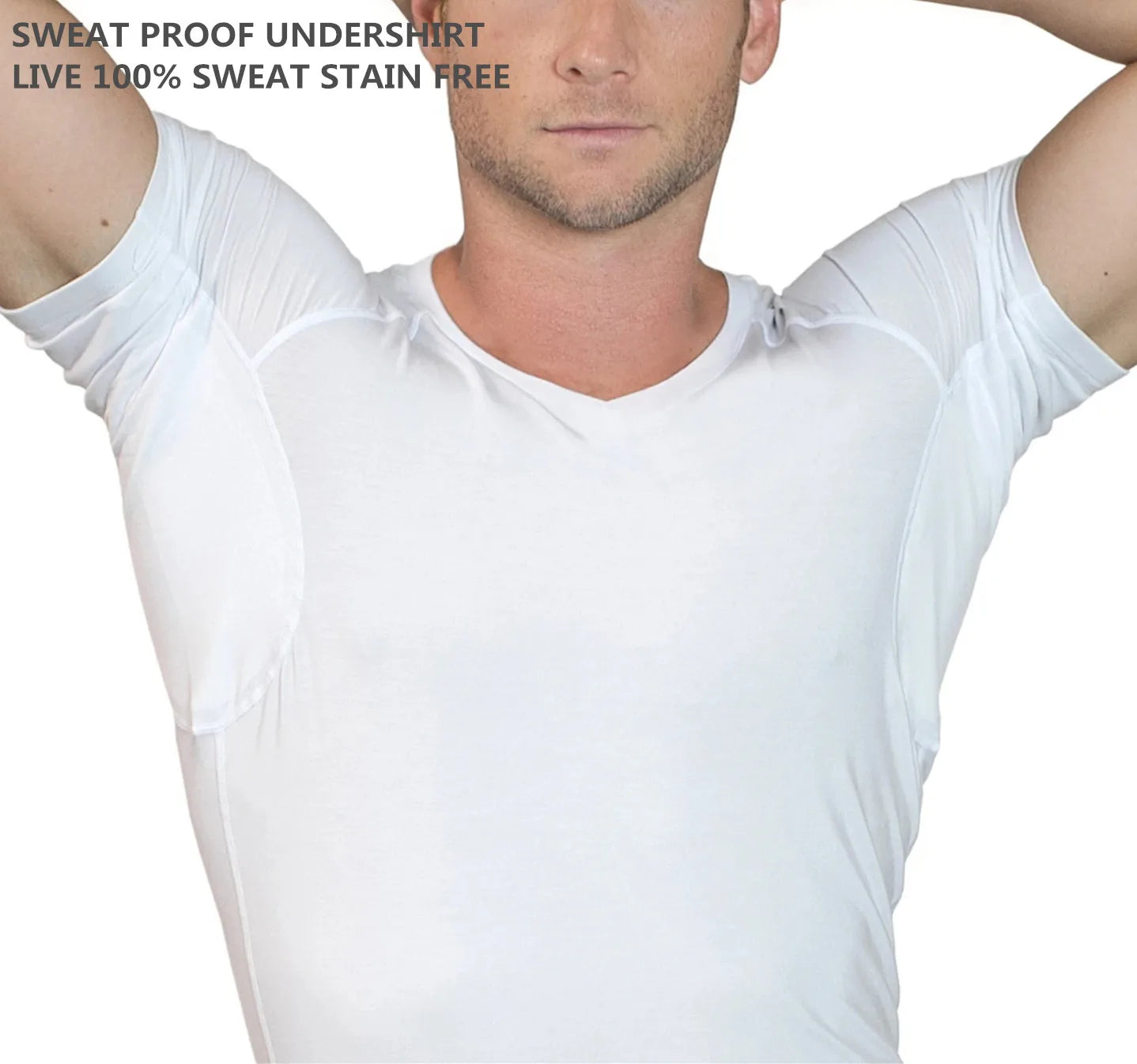 Sweat-Proof For Men - Sailor Collar - Slim, Fitted T-Shirt