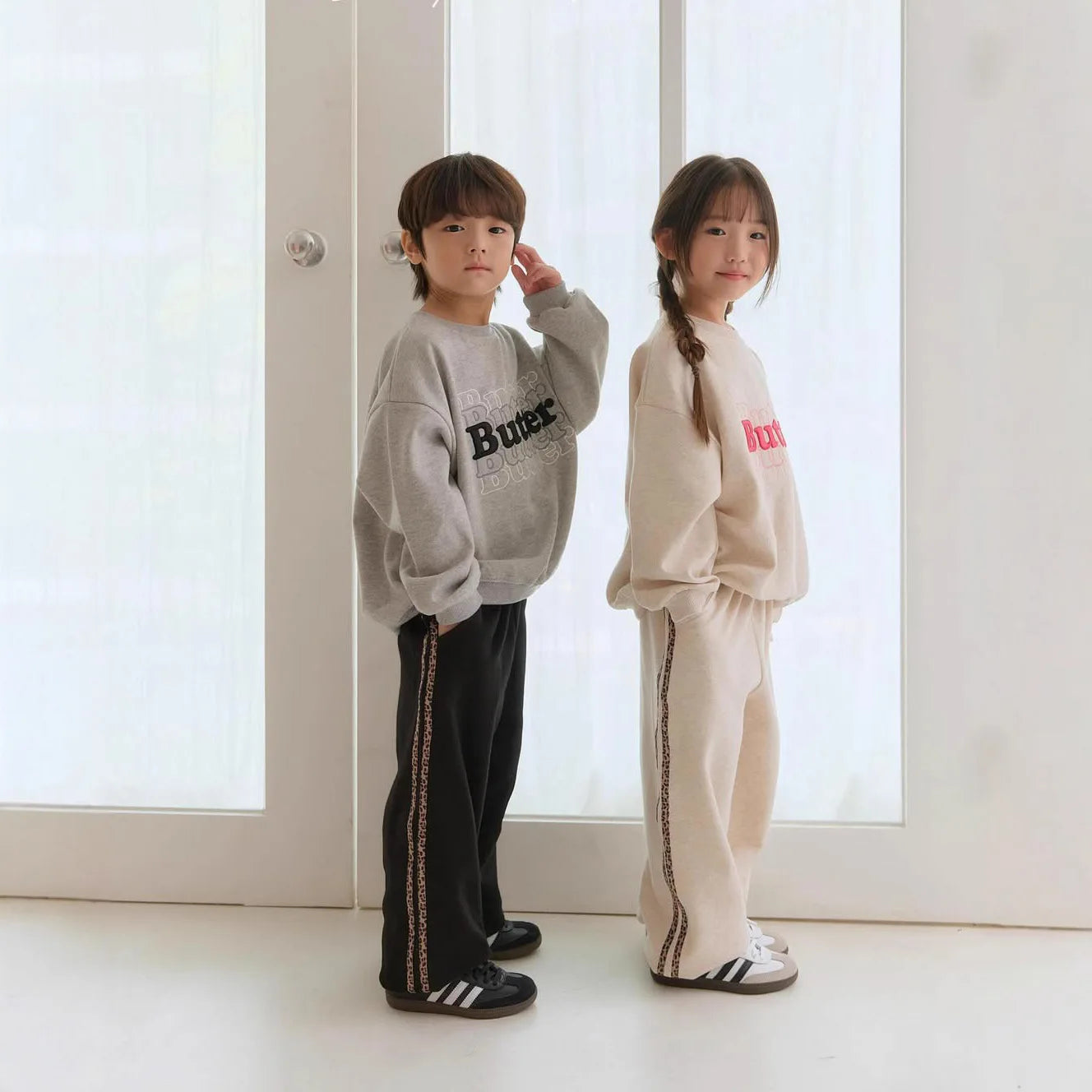 2025 Autumn New Children Sweatshirt Girls Letter Embroidery Pullover Tops Cotton Kids Boys Long Sleeve Casual Sweatshirt