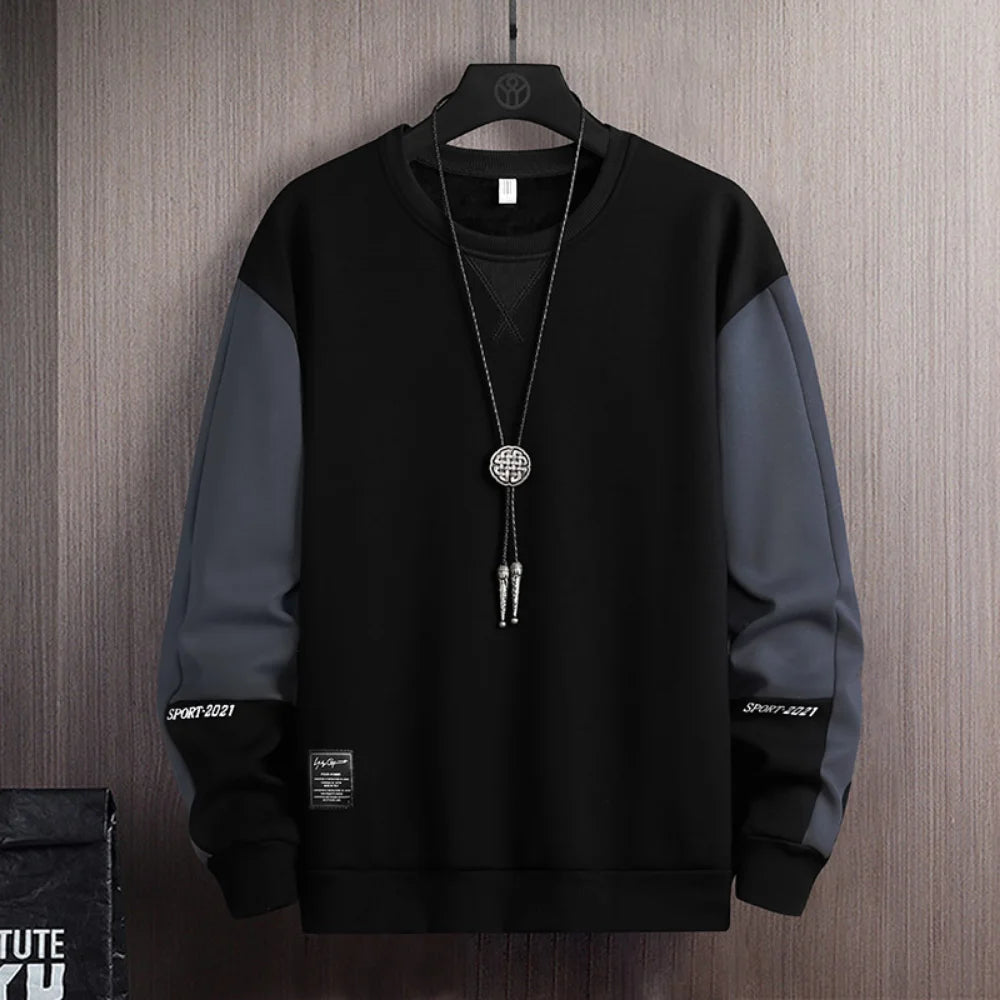Sports Sweatshirt Men Spring and Autumn Round Collar Couple Loose Casual Hoodies Fashion Trend Sweatshirt Large Size M-5XL