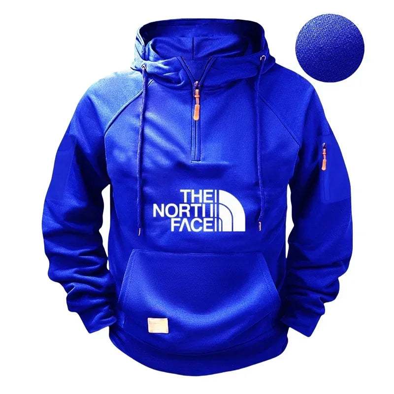 Men's casual sports long-sleeved hooded large-sized sweatshirt and fashionable fitness pullover for autumn and winter 2025