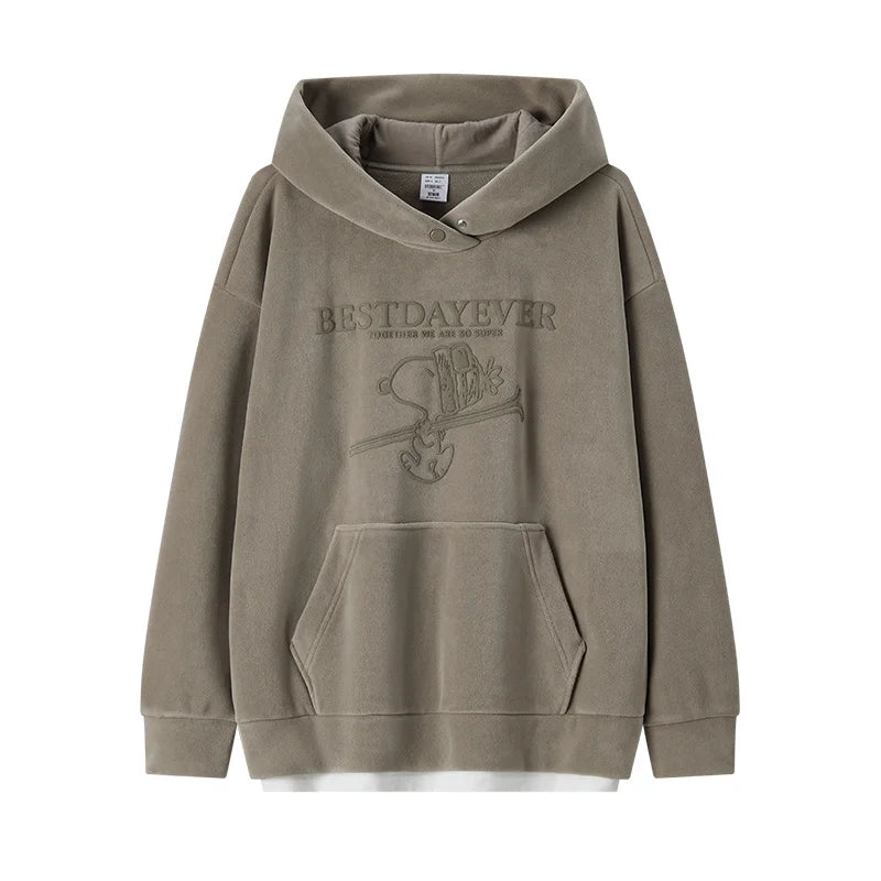 Semir Sweatshirt Women Mid-Length Patterned 2025 New Oversize Warm Versatile Soft Winter Hoodies For Woman