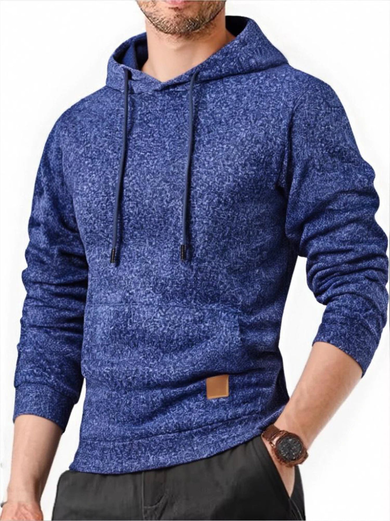 Sweatshirt New Spring Autumn Streetwear Fashion Outwear Men's Solid Color Hooded Hoodies Casual Loose Fleece Coats Men Clothing