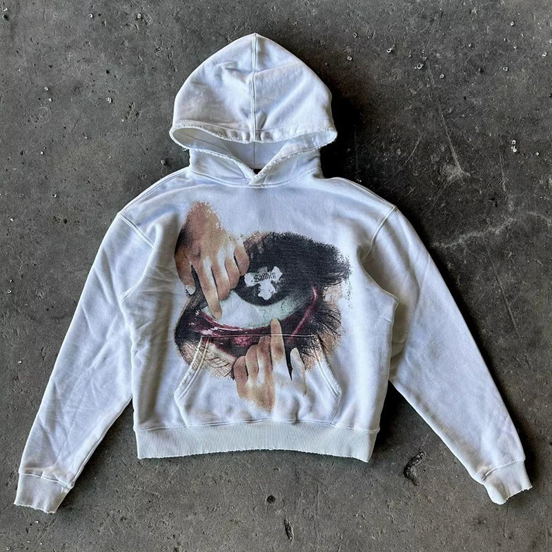 Woman Sweatshirts Streetwear Y2K Hoodie Aesthetics Graphic Print Clothes Oversized Pullover Hoodie Sweatshirt Fall Clothes