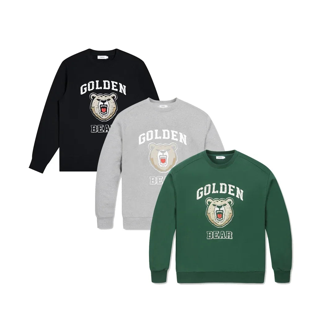 2024 Autumn/Winter New Golf Sweatshirt  Men's Retro Pattern Golf Pullover Women's Round Neck Long Sleeve Sweatshirt