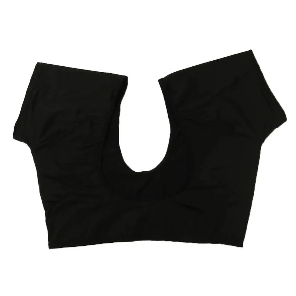 Summer Reusable Sweat T-Shirt Solid Color Silk Underarm Sweat Vest Washable Soft Sweats Proof Vest Women