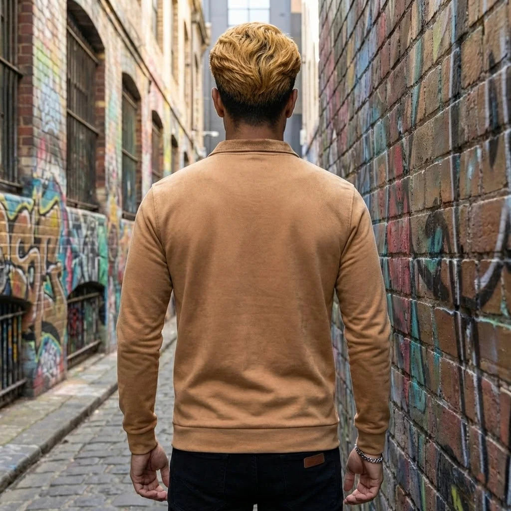 Spring Autumn Sweatshirt  Multi Size Casual Men's Fashion Top Comfortable Outdoor Wear Multi Color Short Zipper Clothes