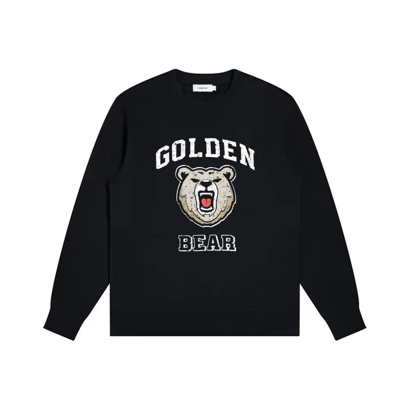 2024 Autumn/Winter New Golf Sweatshirt  Men's Retro Pattern Golf Pullover Women's Round Neck Long Sleeve Sweatshirt