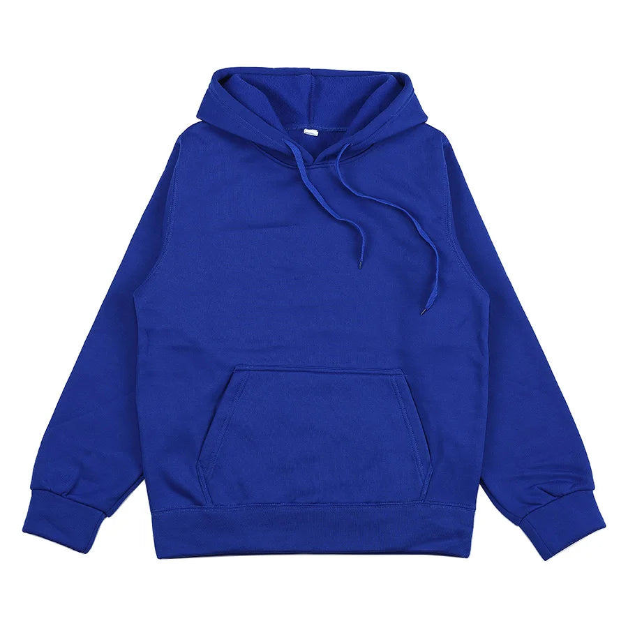 2024 men's and women's new hooded sweatshirt men's solid color sweatshirt women's and men's long sleeved inserted pocket pullove