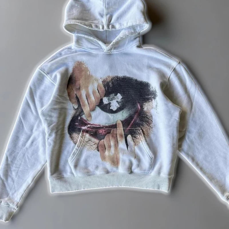 Woman Sweatshirts Streetwear Y2K Hoodie Aesthetics Graphic Print Clothes Oversized Pullover Hoodie Sweatshirt Fall Clothes