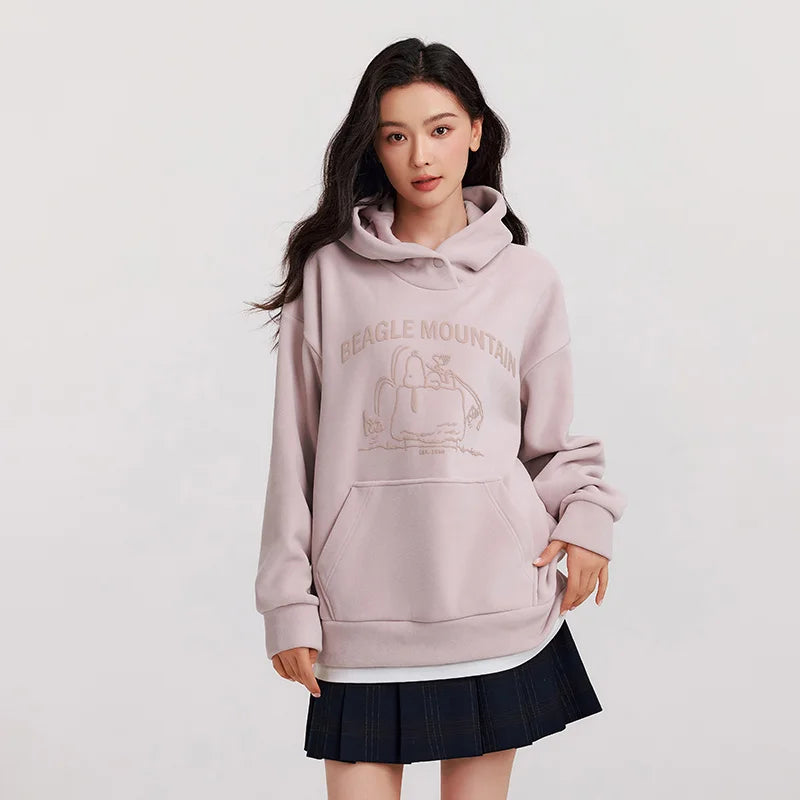 Semir Sweatshirt Women Mid-Length Patterned 2025 New Oversize Warm Versatile Soft Winter Hoodies For Woman